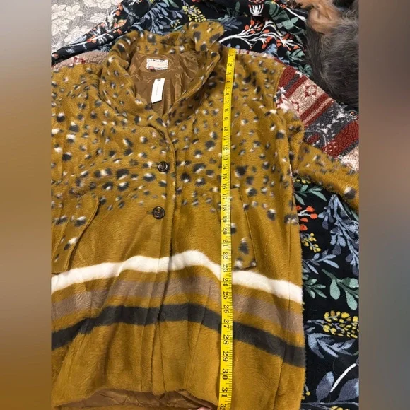 Anthropology Pilcro Aztec Leopard Print Faux Fur Jacket - Picture 9 of 14